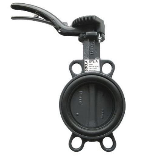ROBINET A PAPILLON A OREILLES DE CENTRAGE - XYLIA - EPDM - Raccordement PN 6/10/16/ASA 150 - Corps fonte FGL - Oreille fonte FGS époxy
