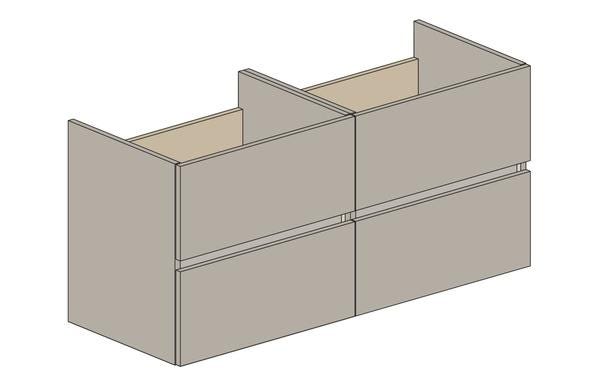 MEUBLE S/PLAN EAZY26 4T 120CM GRIS CL.    ENS