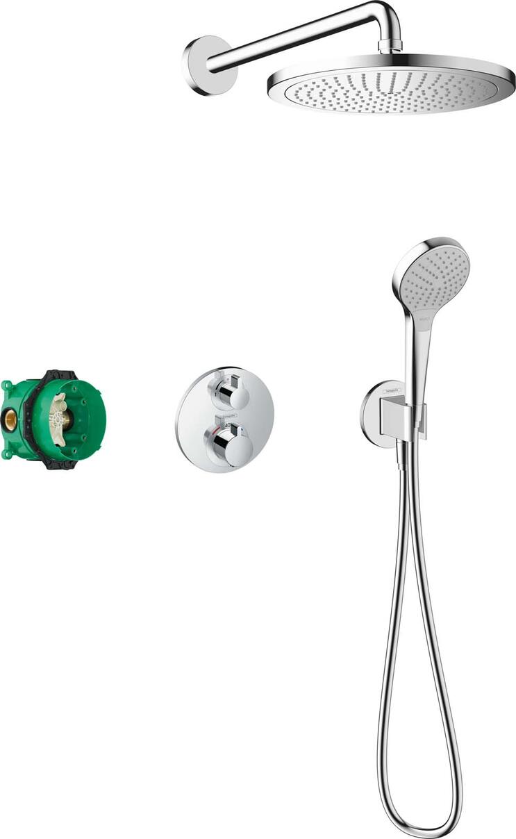 CROMA - Pack encastré avec mitigeur thermostatique Ecostat S