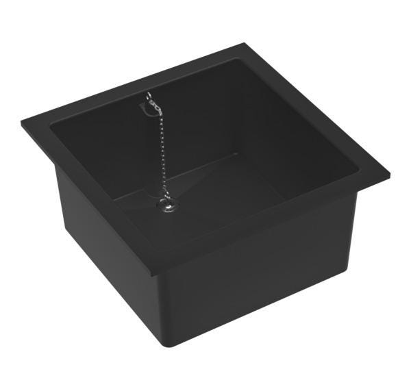 BAC SIMPLE NOIR AVEC TROP PLEIN 45X4    77043 PRESTO LES ROBINETS  [77043]