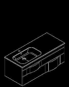 MEUBLE VASQUE A GCH ILLUSION 48X120   1816361 DECOTEC  [1816361]