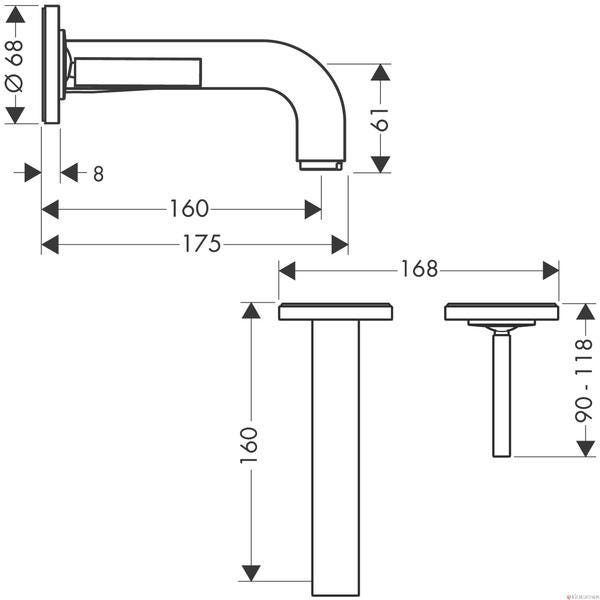 AXOR CITTERIO - Mitigeur lavabo encastré