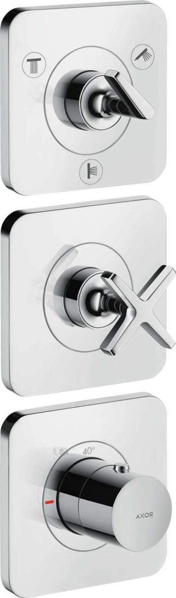 AXOR CITTERIO E - Set de finition avec 3 rosaces pour thermostatique encastré