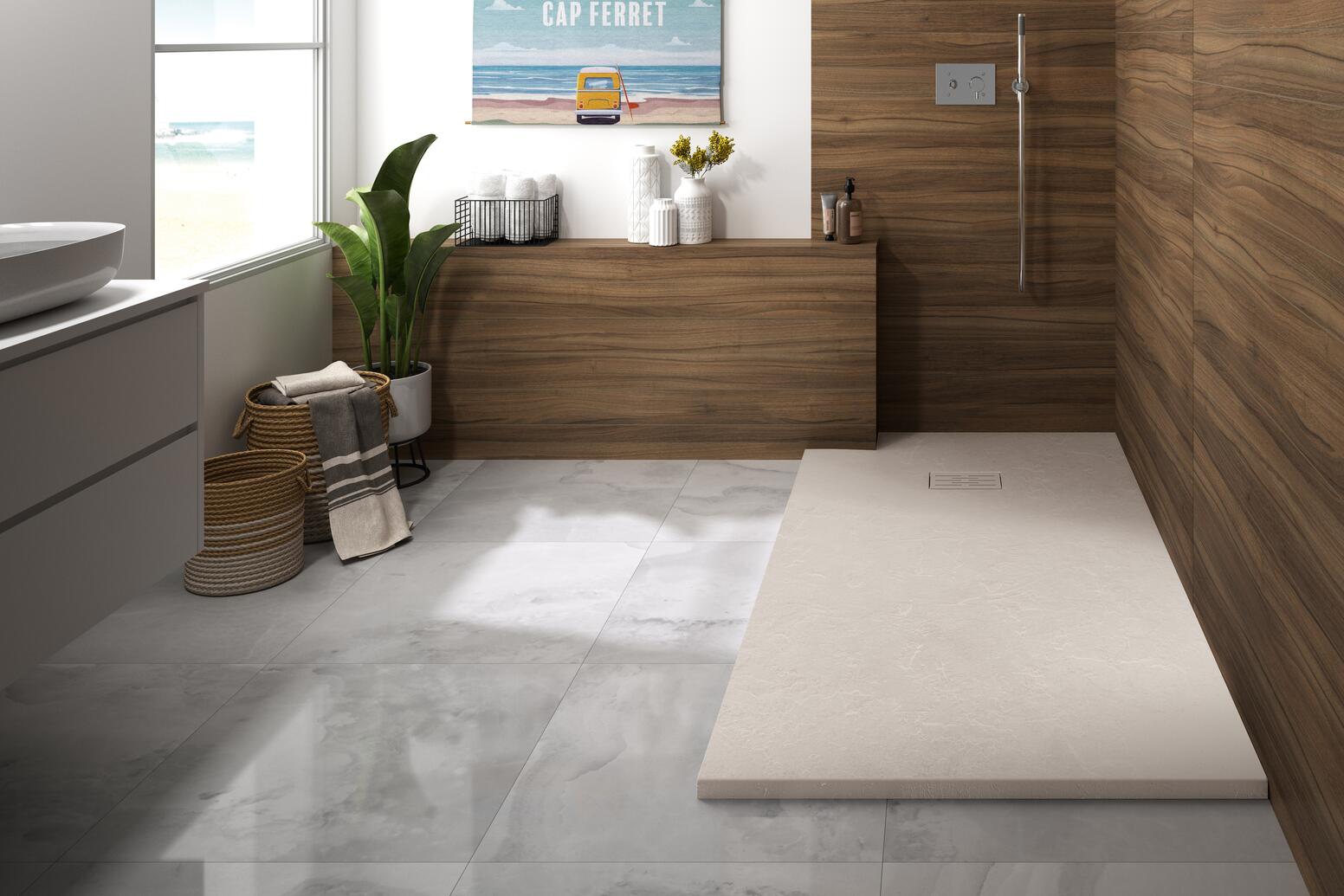 KINEROCK EVO - Receveur extra-plat texturé et coloré en Biolex