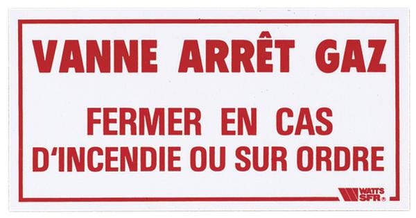COFFRET DE SECURITE - Plaque signalétique