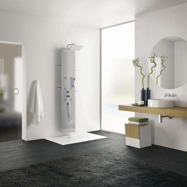 COLONNE DCH. HYDRO TH.AQUAGLASS ACIER  CD220A AQUAPRODUCTION KINEDO
