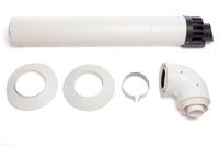 KIT VENTOUSE HORIZ.80/125 NEZ NOIR     074262