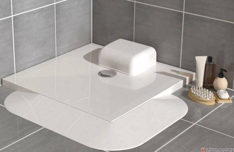SANILIFE TRAY MATIC - Receveur extra-plat carré en Biotec avec pompe de relevage intégrée