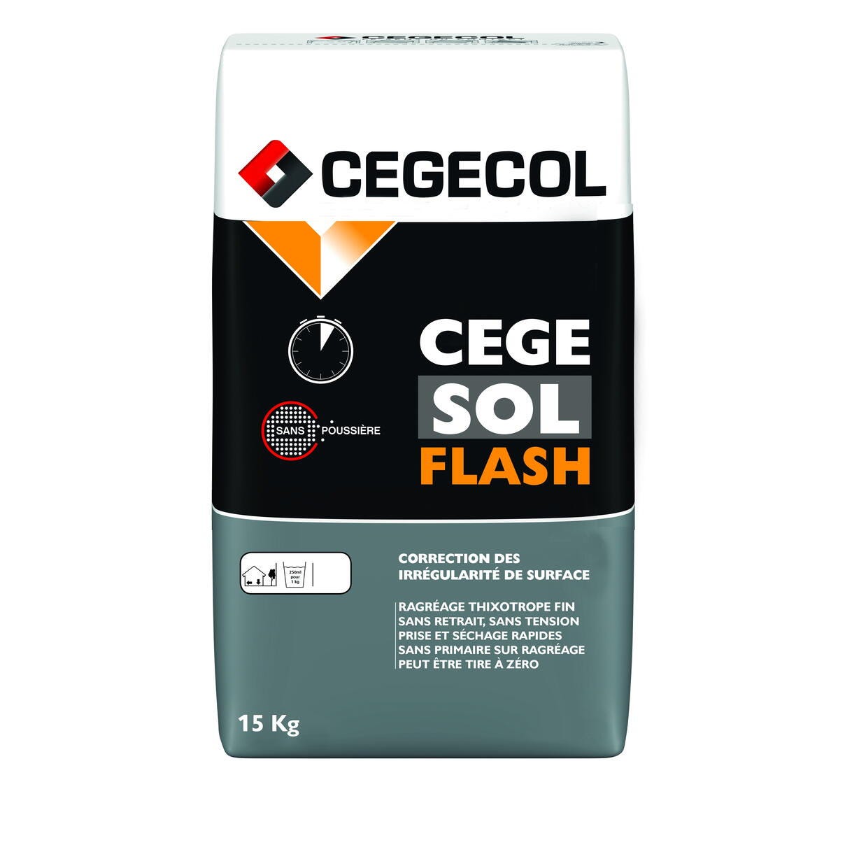 CEGESOL FLASH - Ragréage thixotrope fin à base de sulfate de calcium