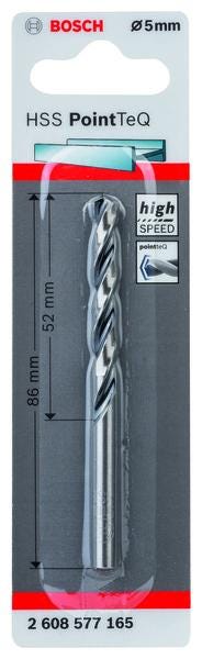 FORET HEL.HSS POINTTEQ  5MM  BOSCH 2608577165 BOSCH ELECTROPORTATIF  [2608577165]