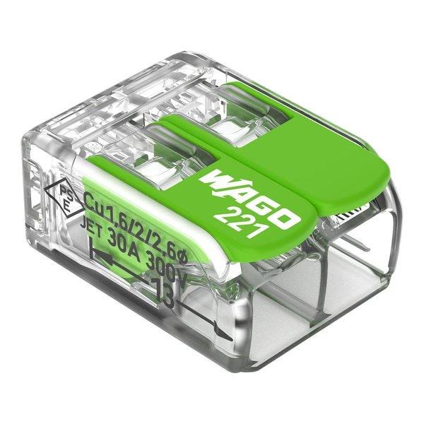 BORNE WAGO 221 GREEN RANGE 2X6MM2     221-622 WAGO  [221-622]