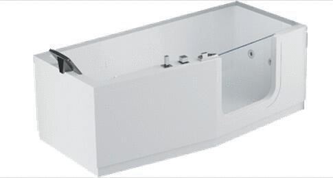 IRIS - Baignoire combiné bain/douche en matériau de synthèse avec châssis