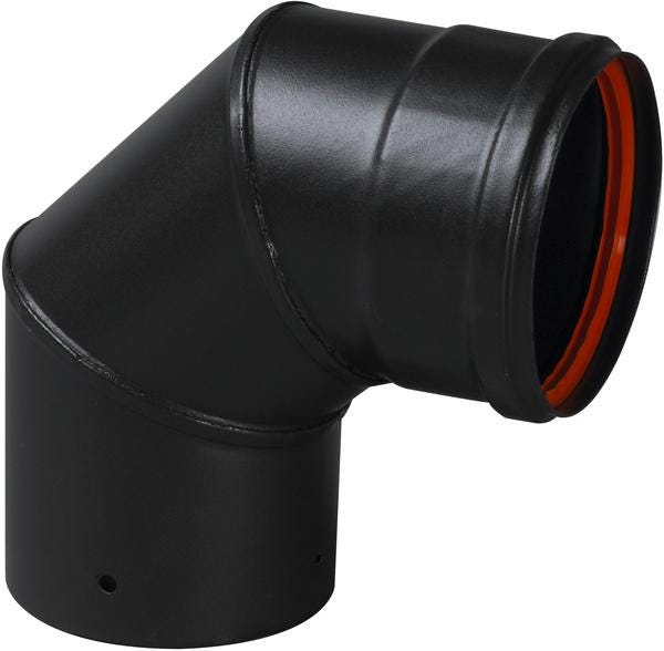 CONDUIT RIGIDE - EMAIL - SPECIAL POELE A PELLETS - Noir mat
