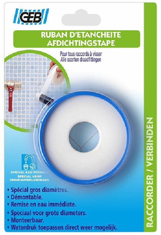RUBAN PTFE - Pour l'étanchéité des raccords filetés