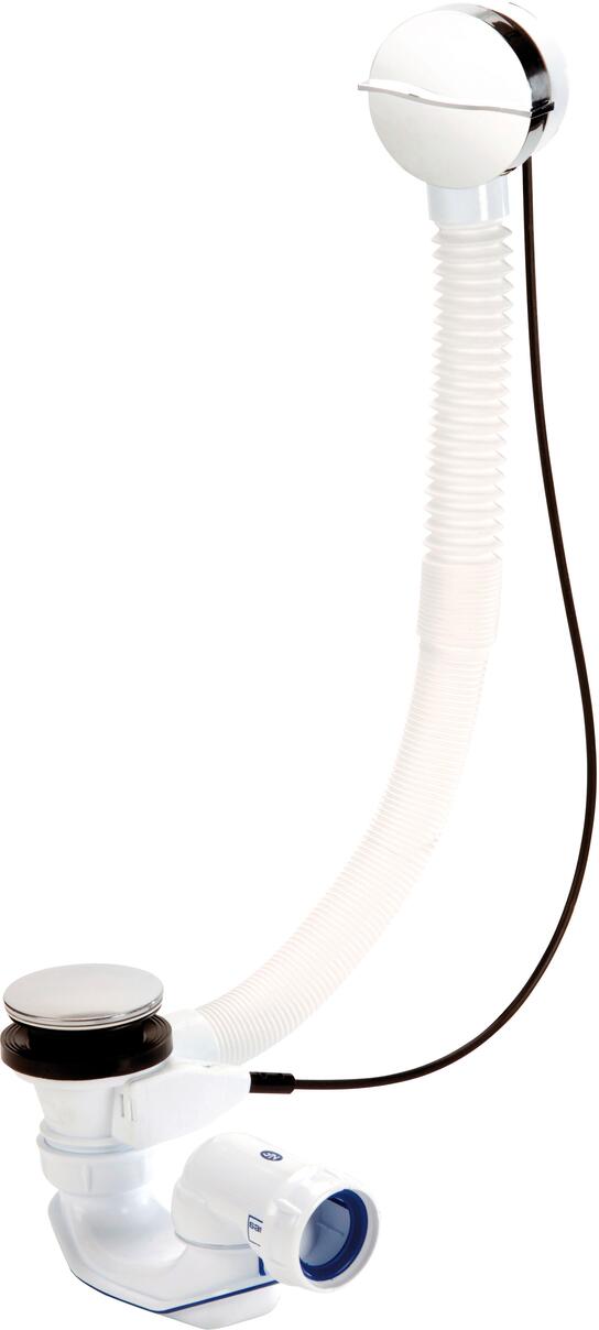 EASYBAIN WAVE - Vidage à câble avec siphon à joint intégré, volant design et clapet recouvrant ABS