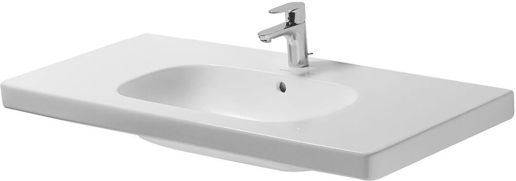D-CODE - Lavabo pour meuble avec trop-plein et plage de robinetterie