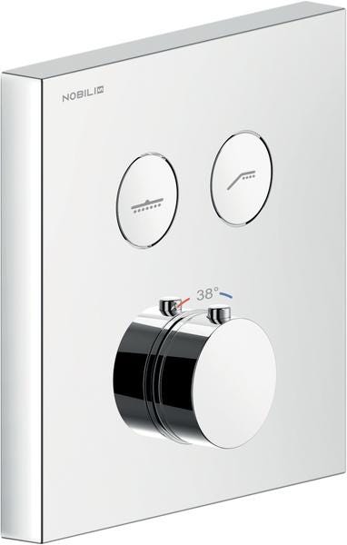 FACADE THERMO A ENCASTRER 2 VOIES WE00202/ECR NOBILI RUBINETTERIE