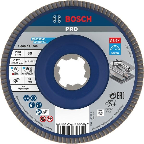 PLATEAU LAMELLE X-LOCK 125MM G80   2608621769 BOSCH ELECTROPORTATIF  [2608621769]