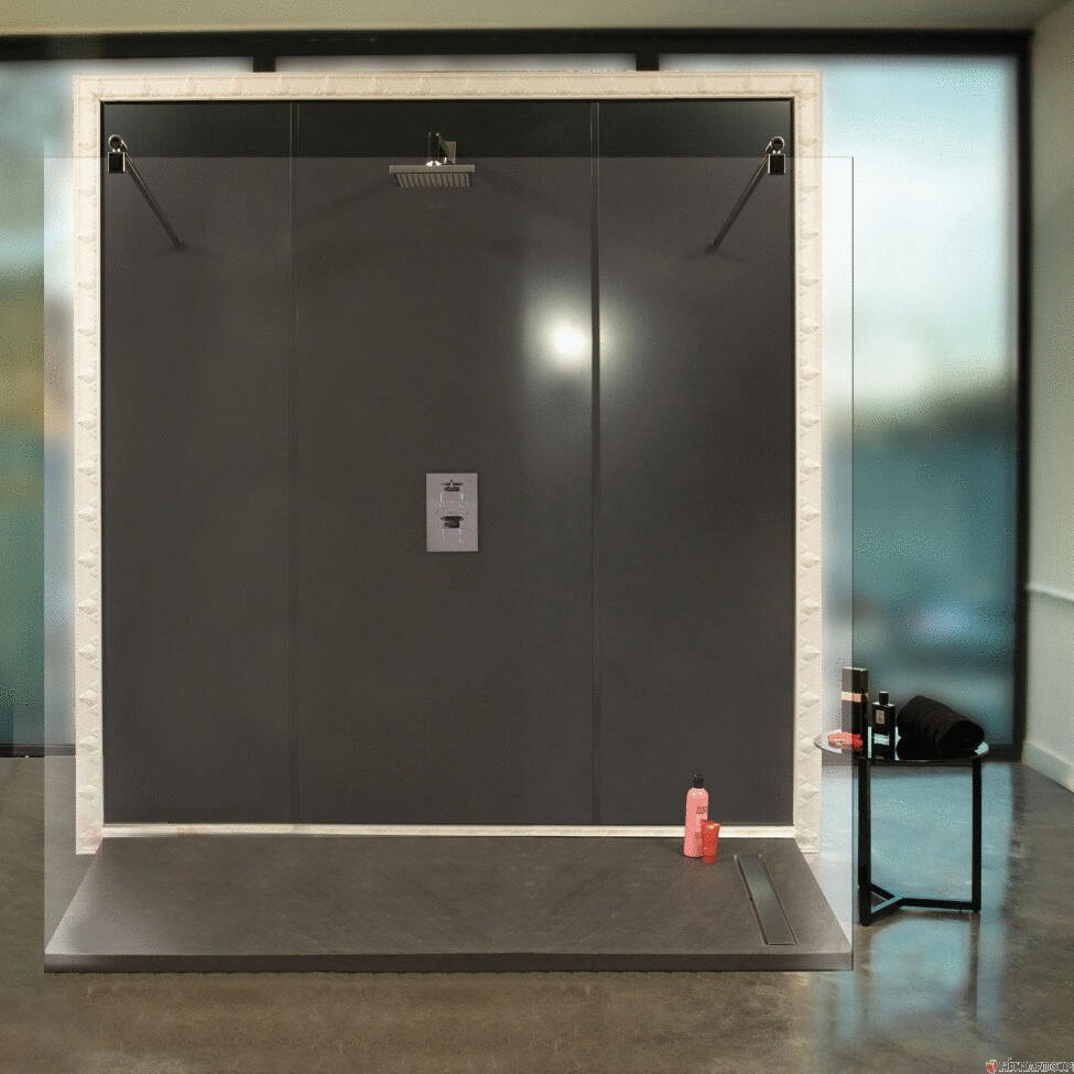 SHOWER DESIGN - Receveur linéal avec caniveau intégré