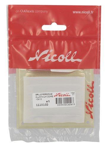 GRILLE PERSIENNE 10X10 ALU DORE       1L1010D NICOLL  [1L1010D]
