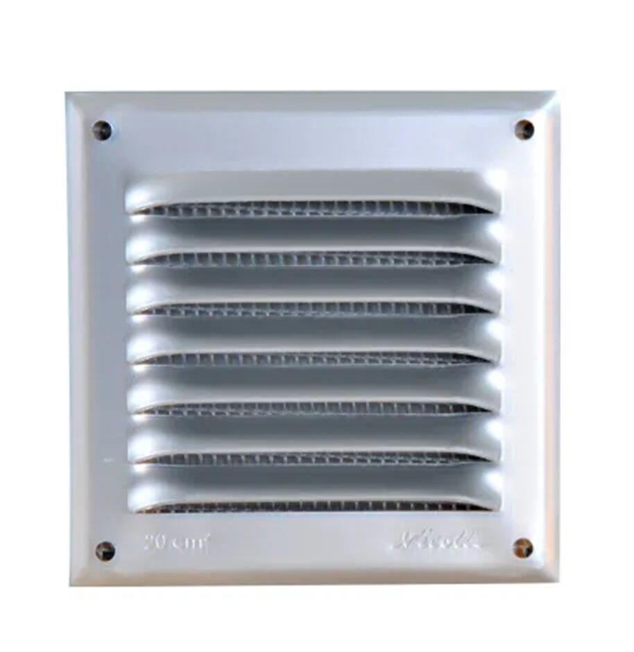 GRILLE D'AERATION A VISSER - En aluminium gris - Persiennes - Avec moustiquaire