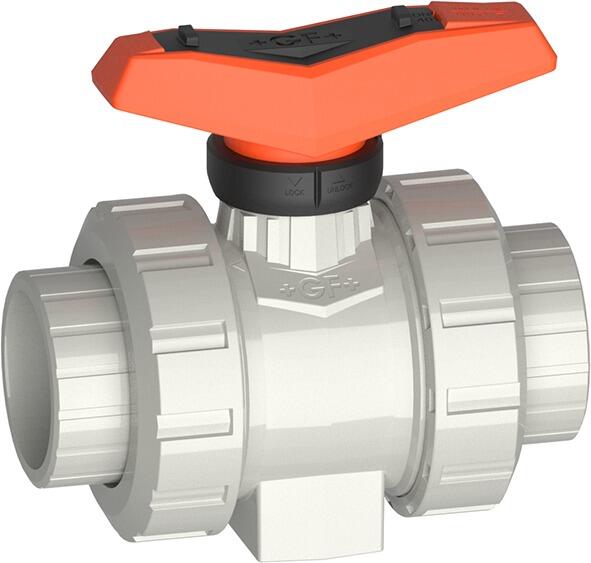 VANNE A BILLE - Type 546 Pro - Avec emboîture pour collage métrique - PVC-C
