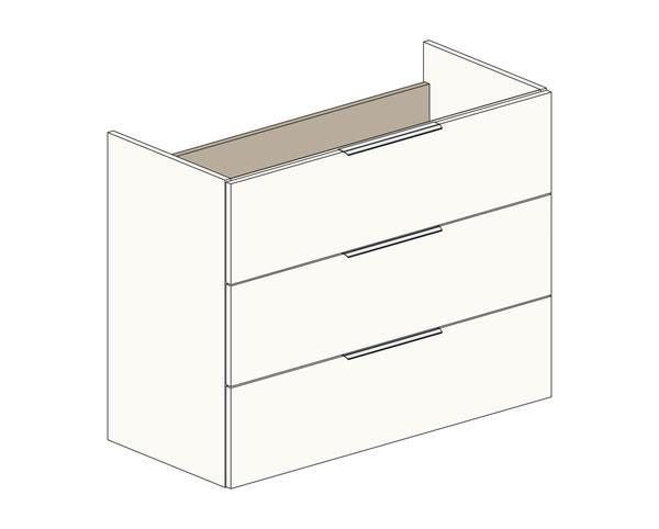 MEUBLE S/P METRO26 3T.PO 100 BLC       RC0150