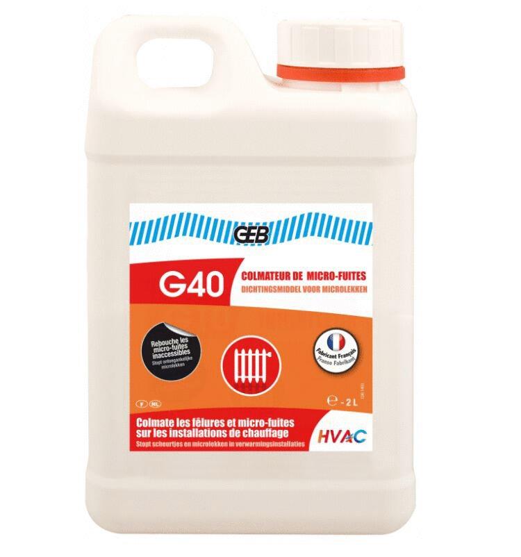 COLMATEUR DE MICRO-FUITES - G40 - Colmate les fêlures et micro-fuites inaccessibles sur les installations de chauffage