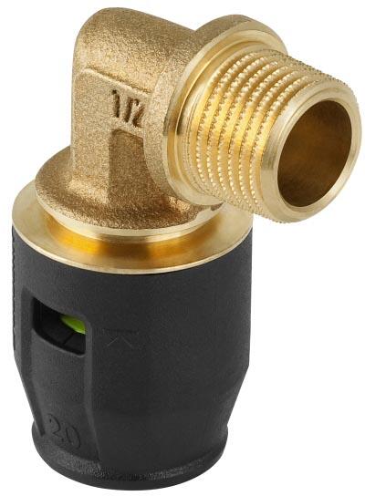 COUDE MULTICOUCHE RAPIDE PUSHFIT - Fileté 90° laiton