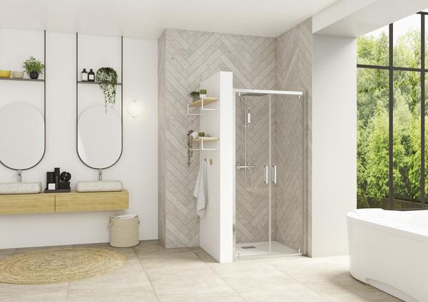 PAROI SMART DESIGN 2P AVEC SEUIL  PA90223CTNE AQUAPRODUCTION KINEDO