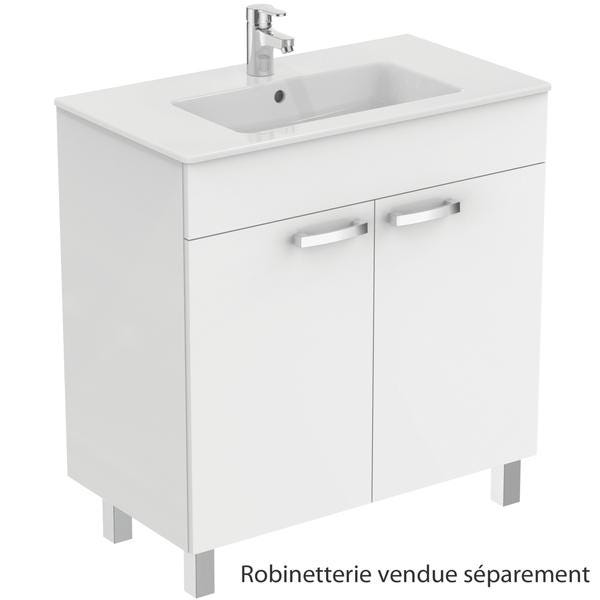 MEUBLE ULYSSE  80CM 2 PT GRIS LAVE    E3257LG IDEAL STANDARD FRANCE