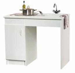 MEUBLE S/EVIER 1P.HANDY 140X57 BLC S15N41140