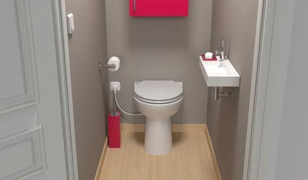SANICOMPACT 43 SILENCE ECO+ - WC sur pied avec broyeur intégré