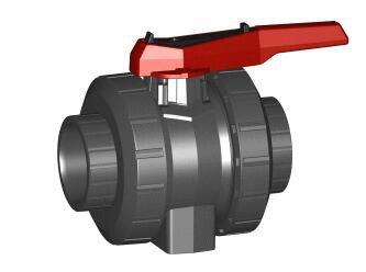 VANNE A BILLE - Type 546 Pro - Avec emboîture taraudée Rp - PVC-U