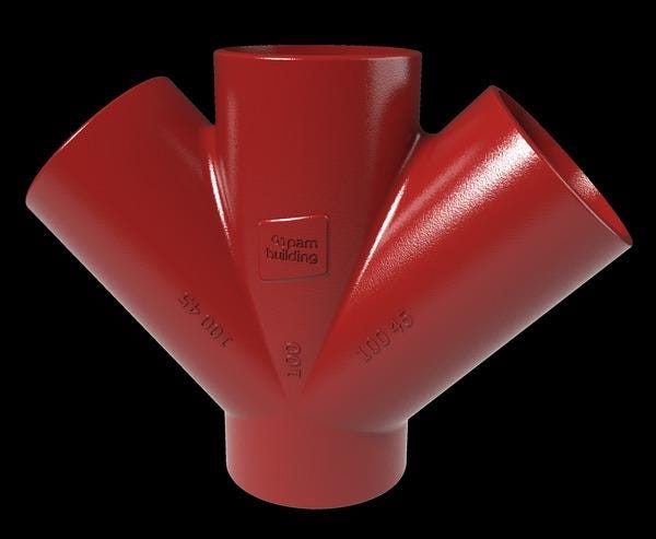 CULOTTE FONTE SMU-S DBL PAR45 100 AGIL 283871 FORNACIS FRANCE PAM BUILDING  [283871]