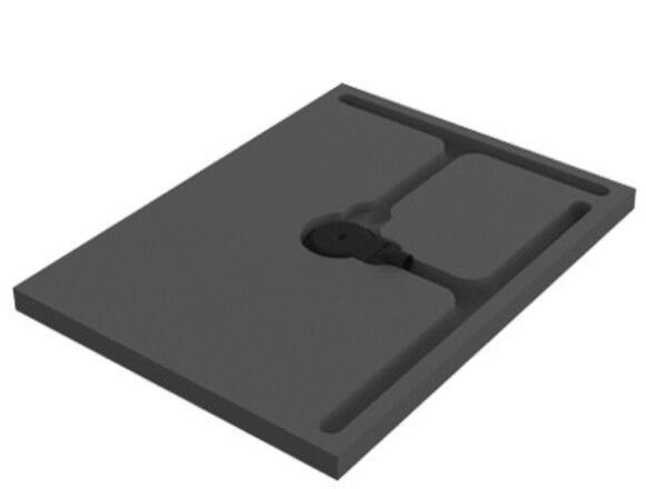 PANODUR SLIM - Receveur prêt à carreler avec siphon Rotaslim et grille carrée