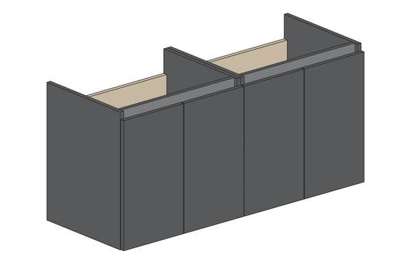 MEUBLE S/PLAN EAZY26 4P 120CM ANTHRAC.    ENS
