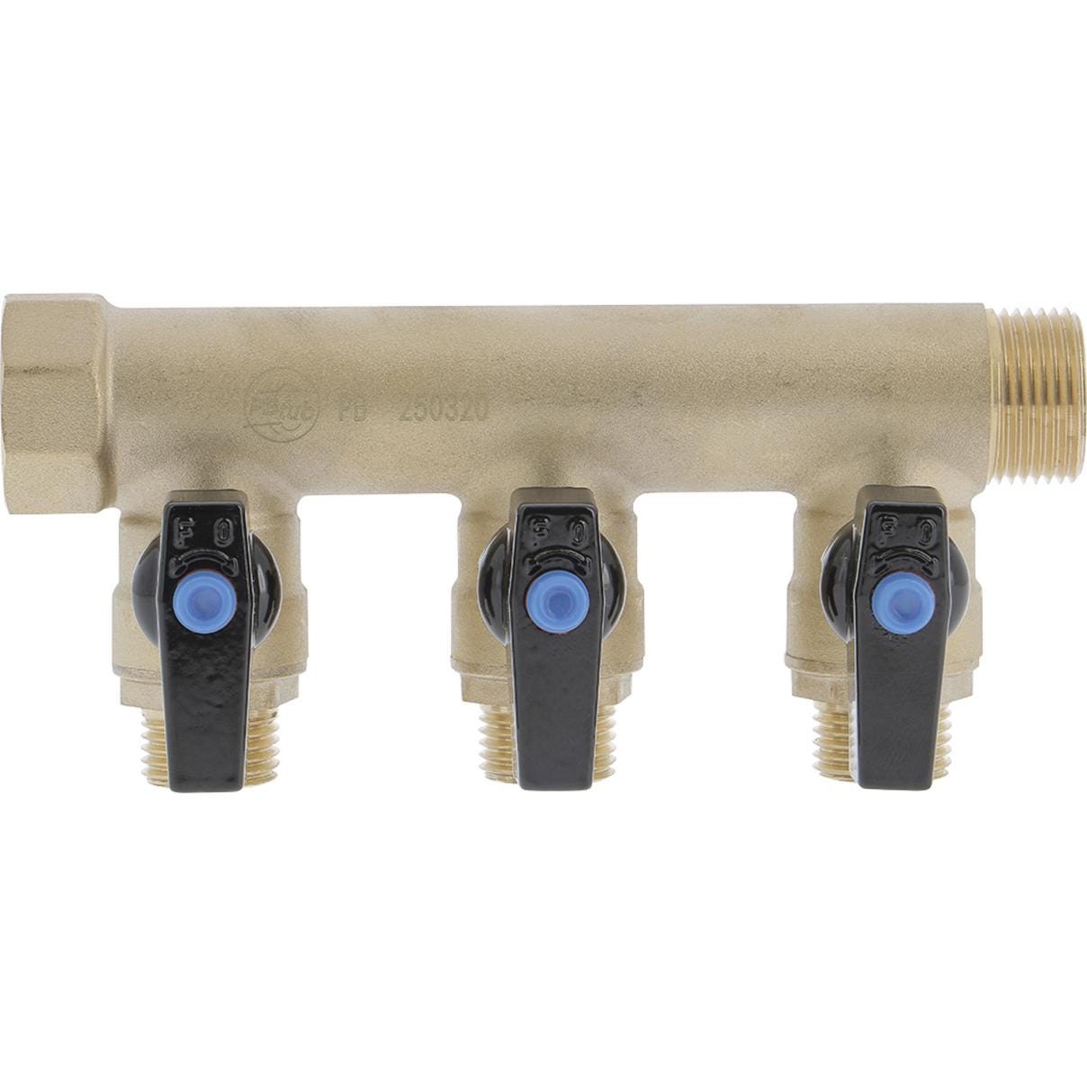 COLLECTEUR 3/4"-3 VANNES 1/2" COLV43 PB TUB  [COLV43] 