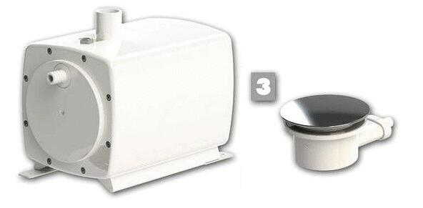 SANIFLOOR+ - Pompe de relevage pour douche à l'italienne avec bonde