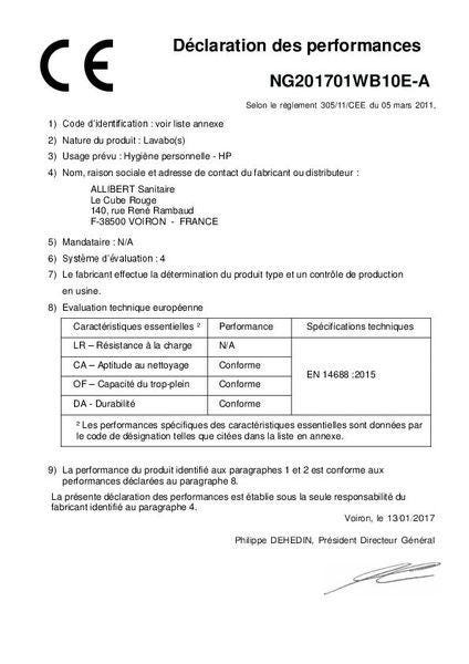 PLAN POLYBETON PREFIXE 140 DBLE VASQUE 817790 AQUARINE  [817790]
