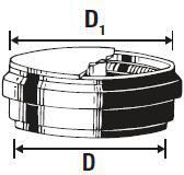 MANCHON HDPE - A emboiter avec bouchon
