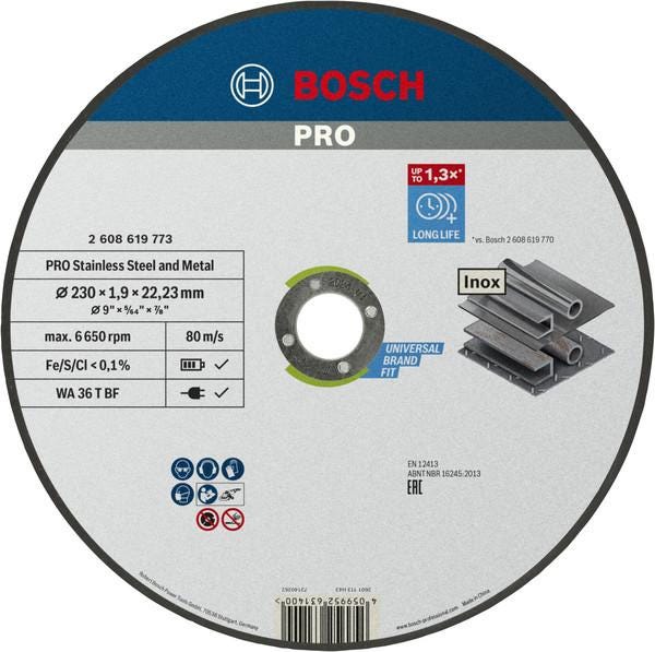 DISQUE TRONC.INOX 230X1.9 BOSCH    2608619773 BOSCH ELECTROPORTATIF  [2608619773]