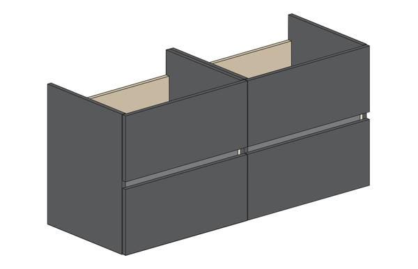 MEUBLE S/PLAN EAZY26 4T 120CM ANTHRAC.    ENS