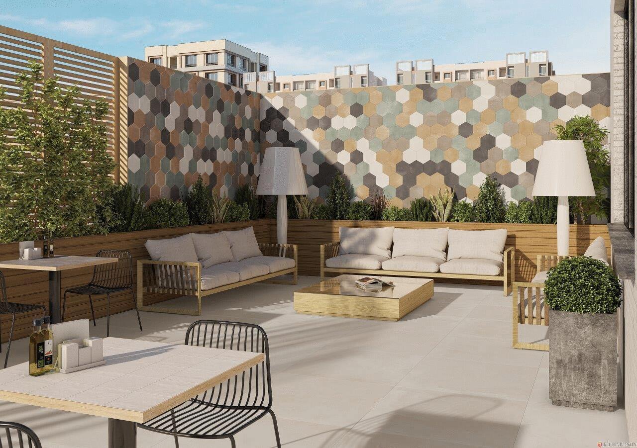 STRIPES MIX BAMBOO - Carreau