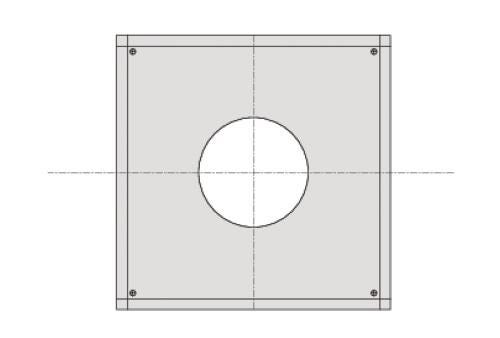 PLAQUE FINIT. CHEMINEE D160MM DY838 100002476 DE DIETRICH EQUIP THERMIQU BDR  [100002476]