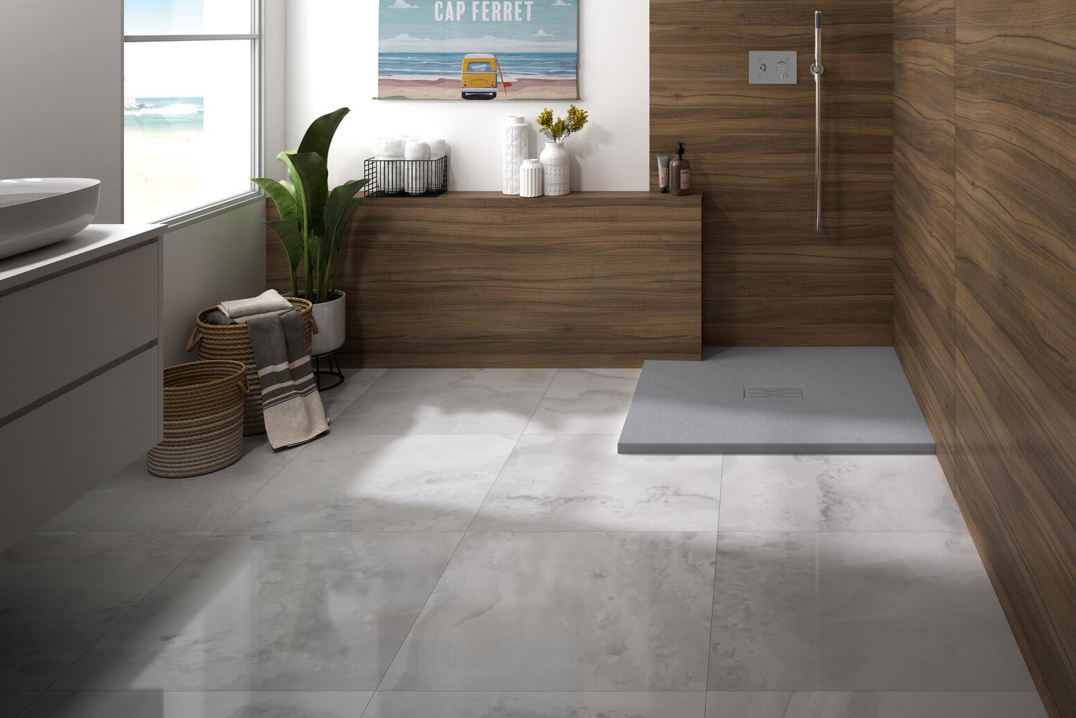 KINEROCK EVO - Receveur extra-plat texturé et coloré en Biolex