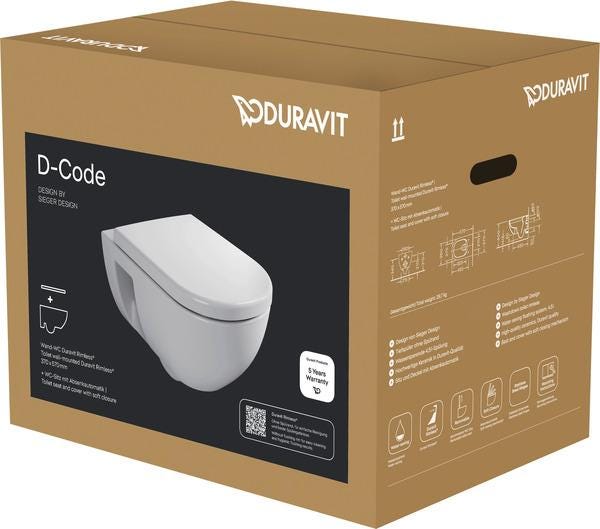 D-CODE RIMLESS - Pack WC suspendu