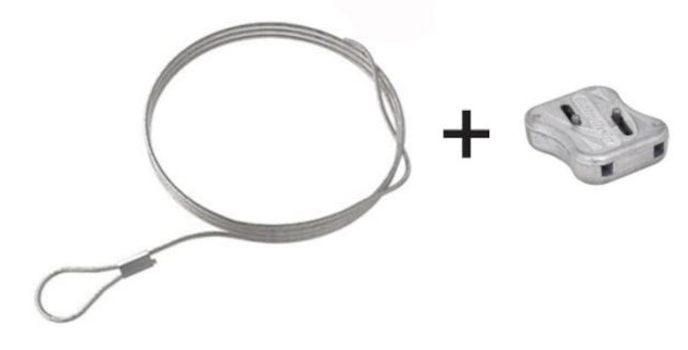 CABLETTE DE SUSPENSION - Boucle + Stop câblette