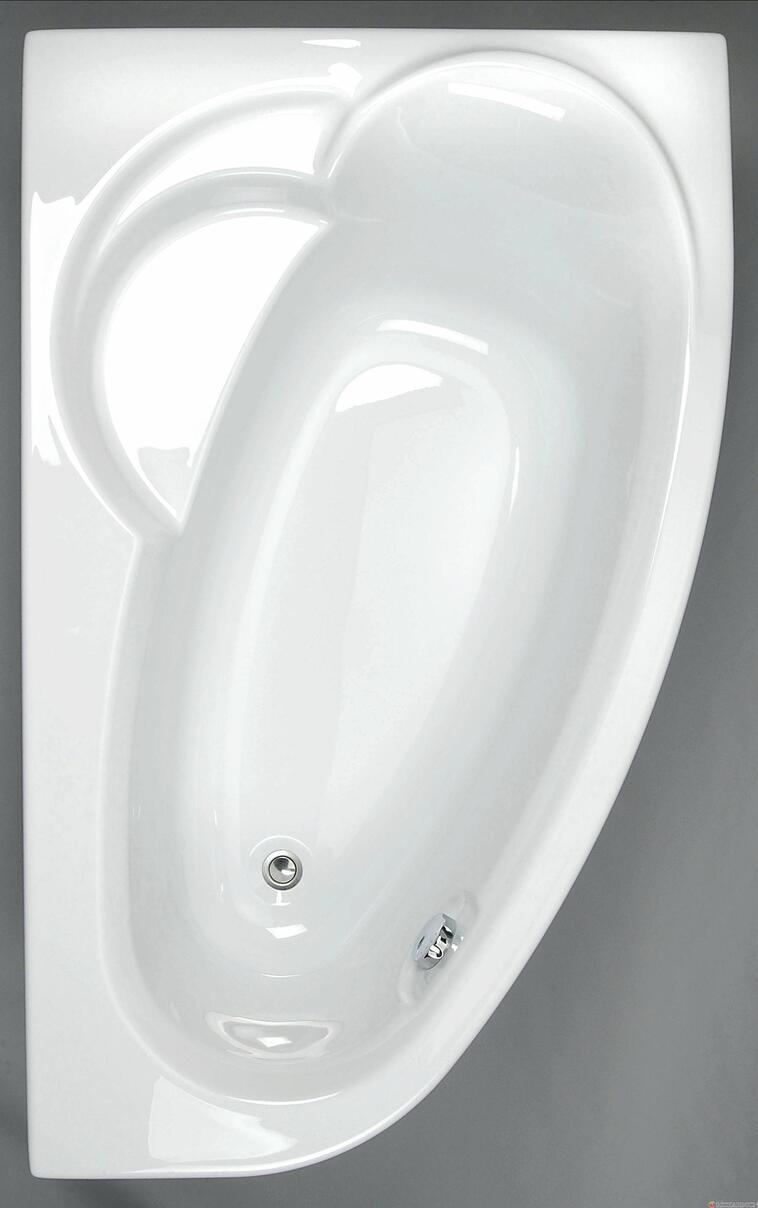 LADIVA - Baignoire Asymétrique en Toplax avec appui-tête et mini-plages intégrés