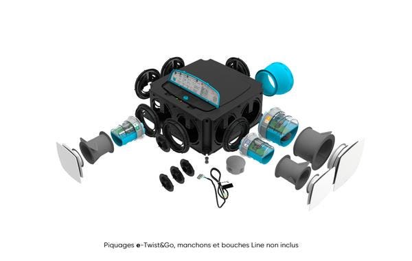 HYGROREGLABLE - SIMPLE FLUX - VMC simple flux Hygroréglable basse conso à régulation intelligente qui garantit les débits dans les configurations les plus exigeantes